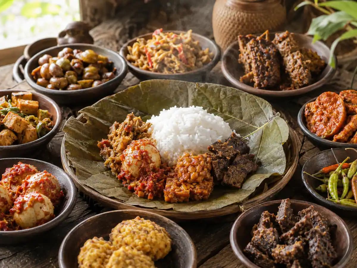 Nasi Jamblang Cirebon: Lauk Prasmanan dan Daun Jati