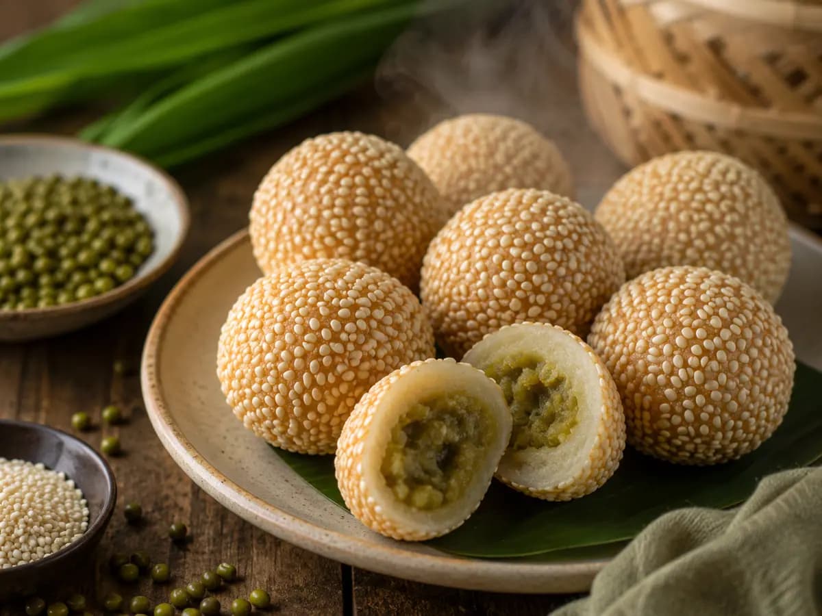 Resep Onde-Onde Wijen Isi Kacang Hijau Anti Meletus