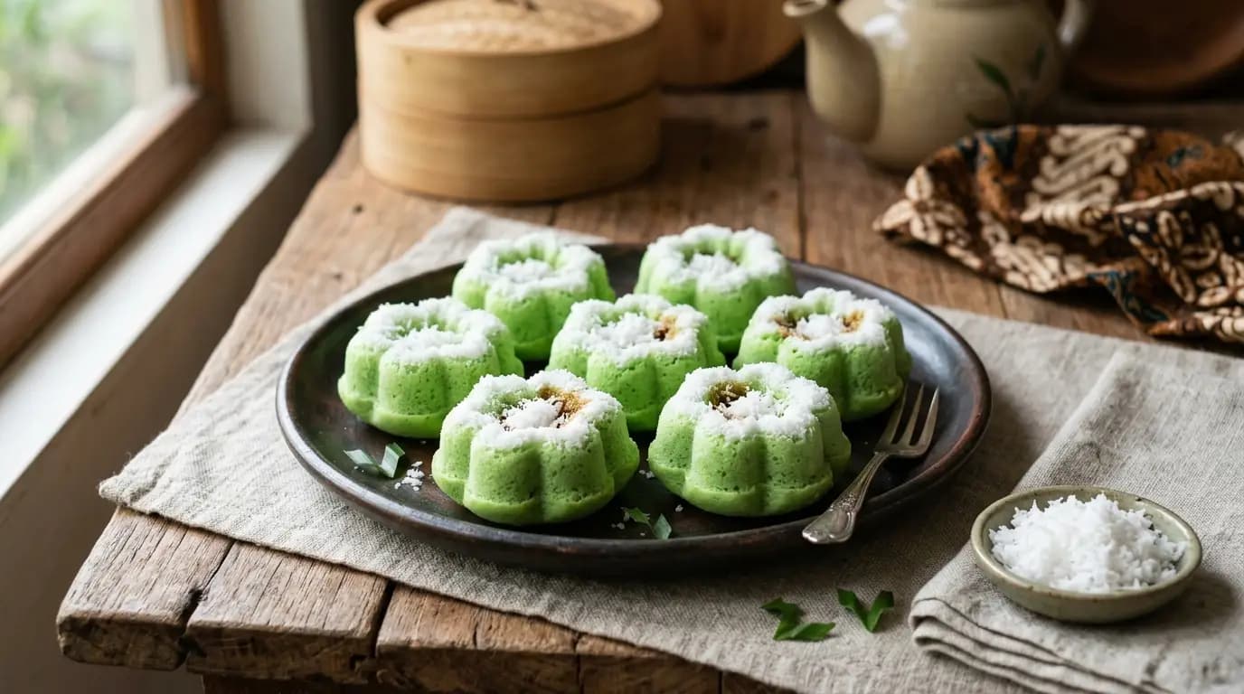 Putu Ayu: Kue Kukus Pandan Kelapa yang Legendaris
