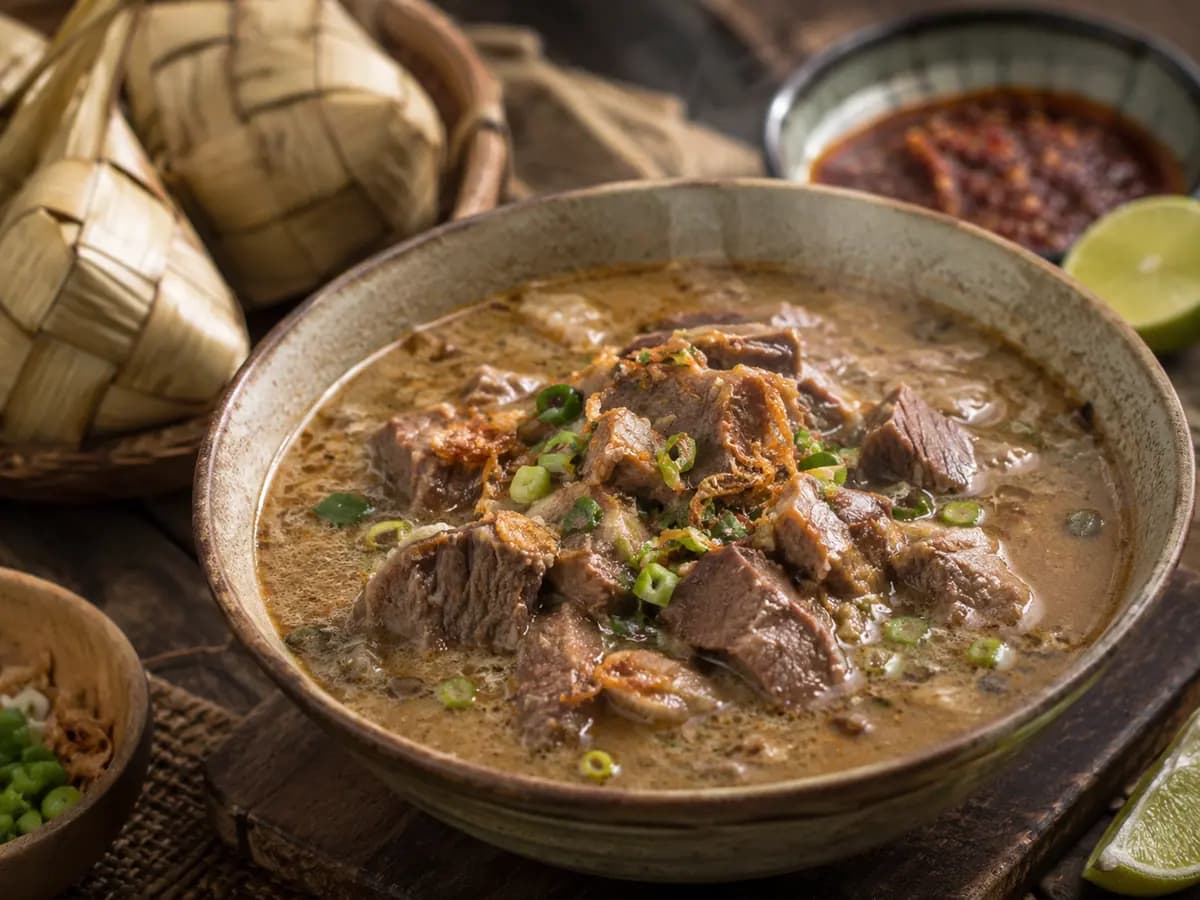 Resep Coto Makassar Autentik, Kuah Kacang Kaya Rempah