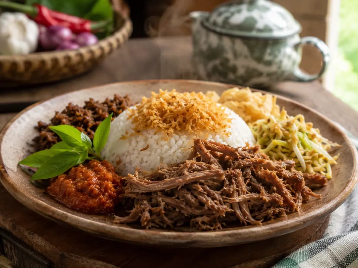 Nasi Krawu: Resep Khas Gresik dengan Daging Suwir