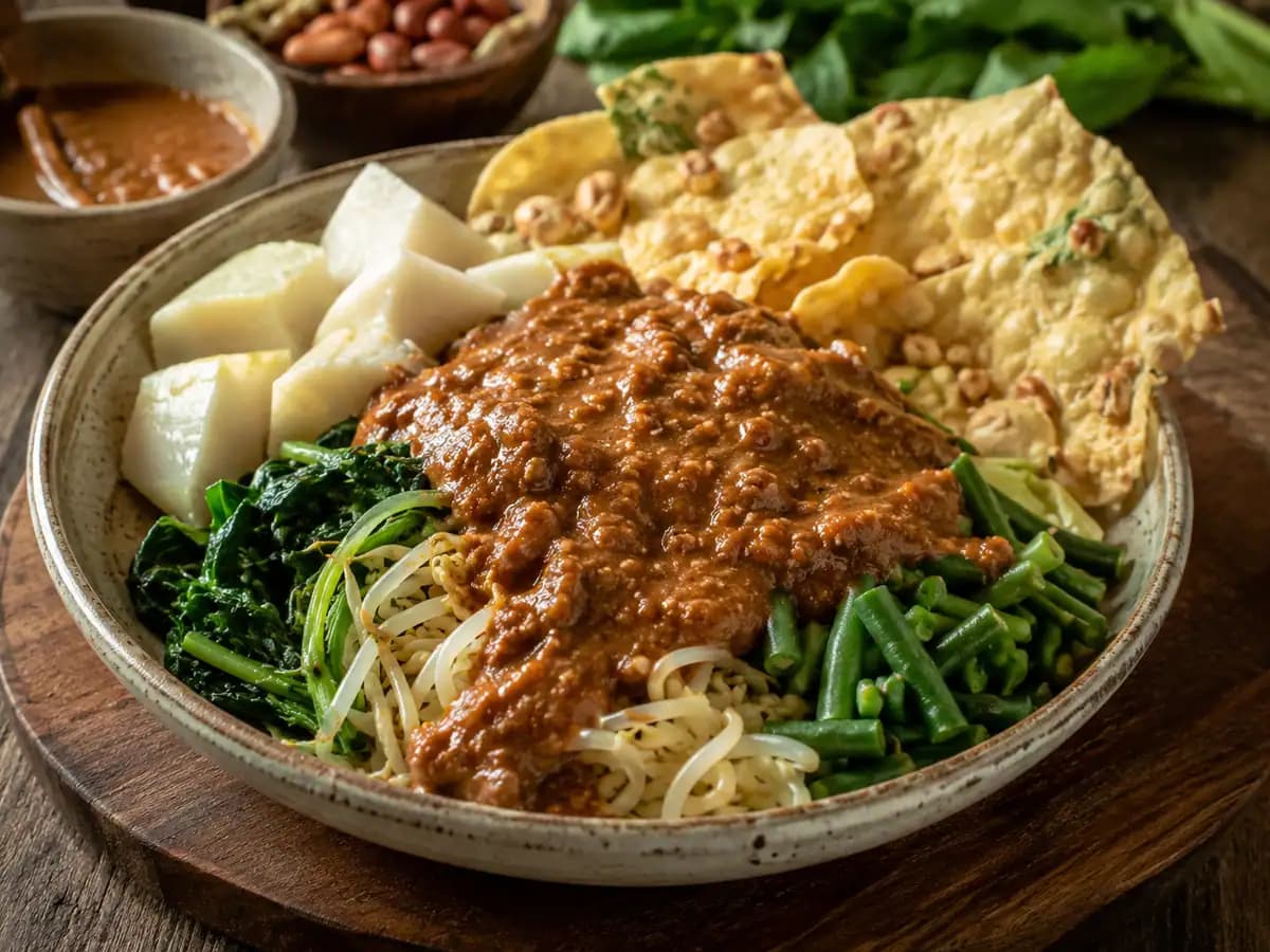 Resep Pecel Madiun: Sayur Rebus dan Sambal Kacang Khas