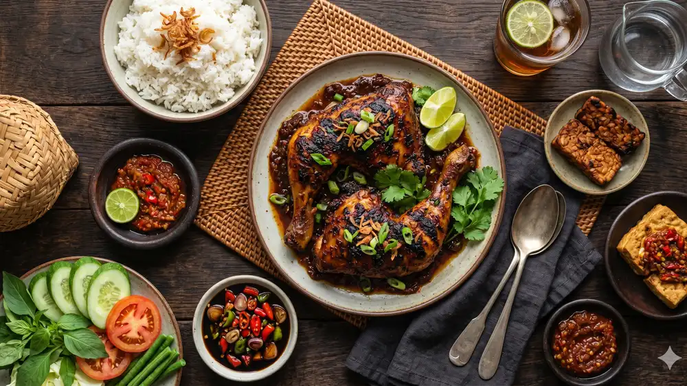 Ayam bakar kecap dengan bumbu meresap