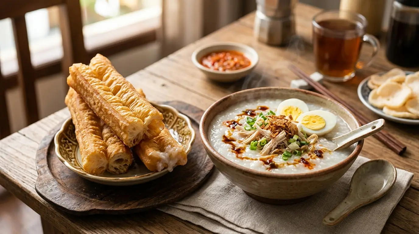 cakwe goreng renyah yang baru selesai digoreng
