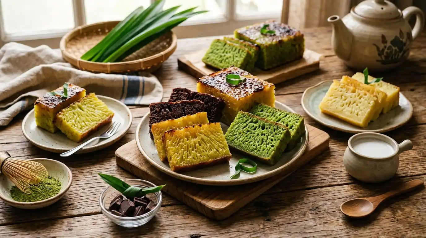 bikang ambon kue tradisional dengan berbagai variasi rasa