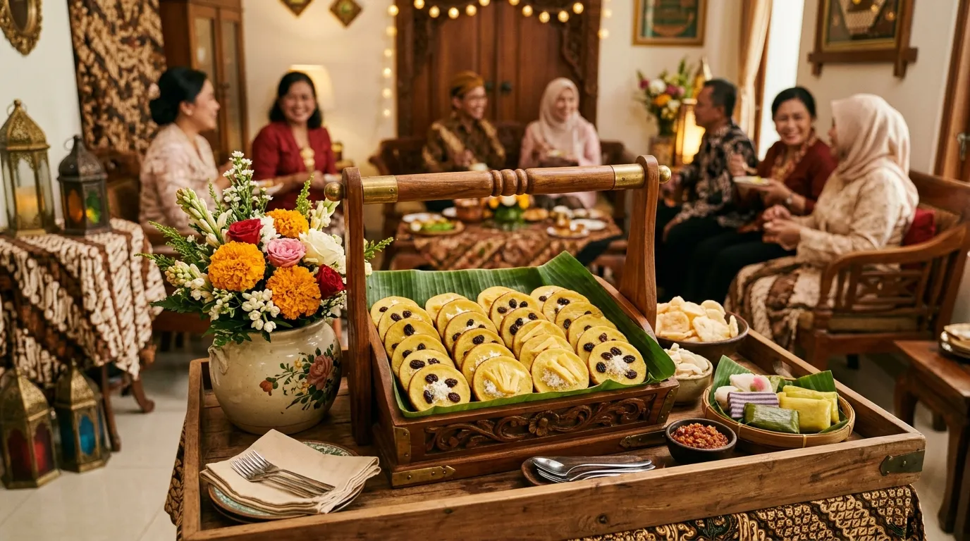 kue lumpur yang disajikan dengan presentasi menarik untuk acara spesial