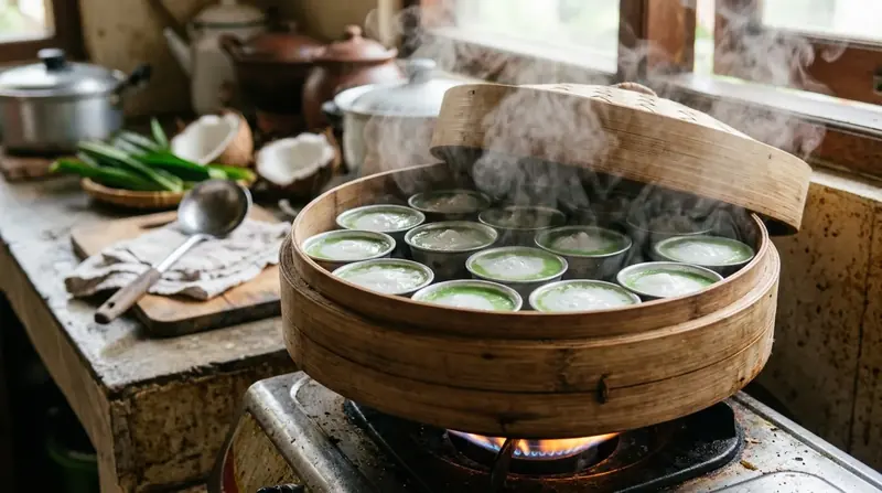 Bahan-bahan tradisional untuk membuat kue talam yang nikmat