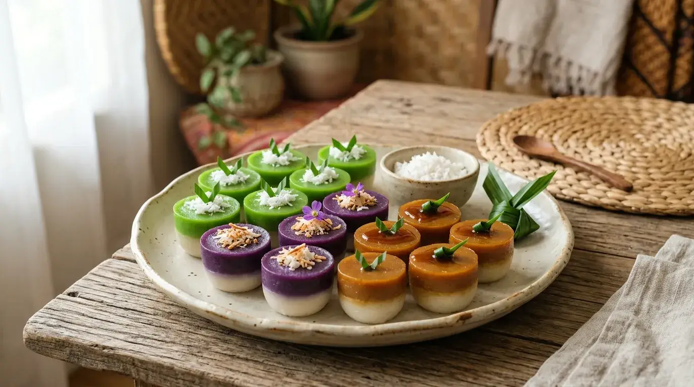 Kue talam siap disajikan dengan tampilan yang menggugah selera