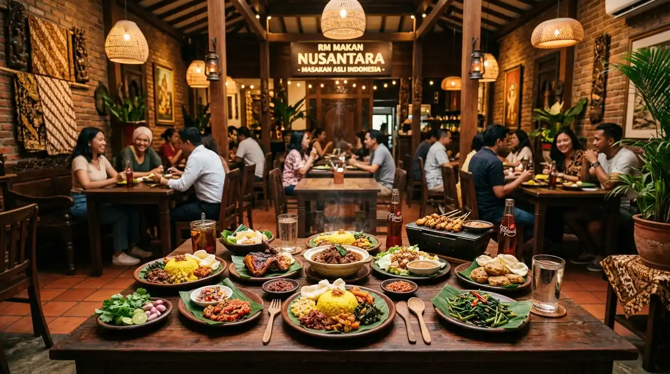 berbagai pilihan tempat makan dan restoran dengan suasana yang nyaman