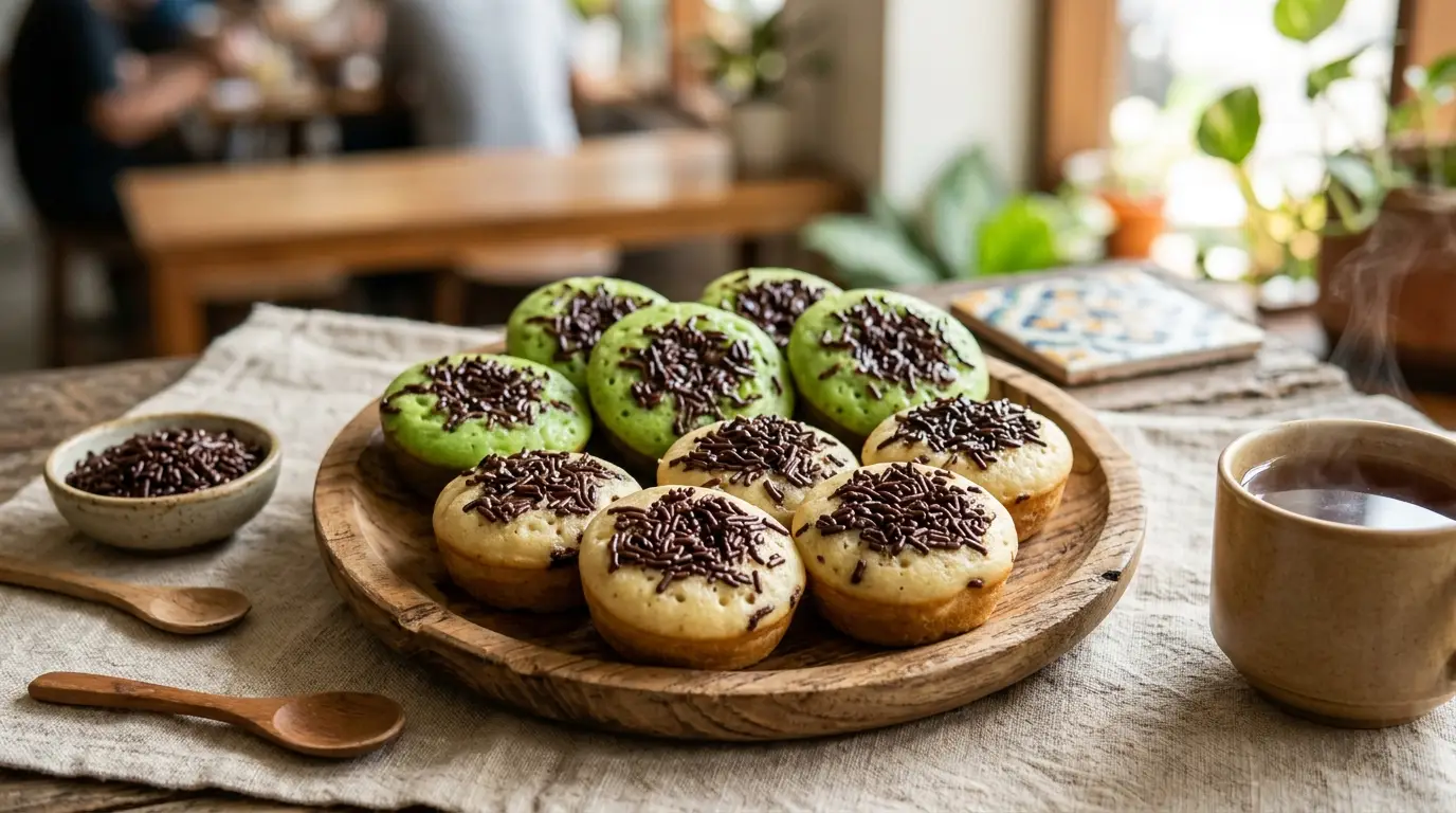 kue cubit dengan berbagai topping menarik