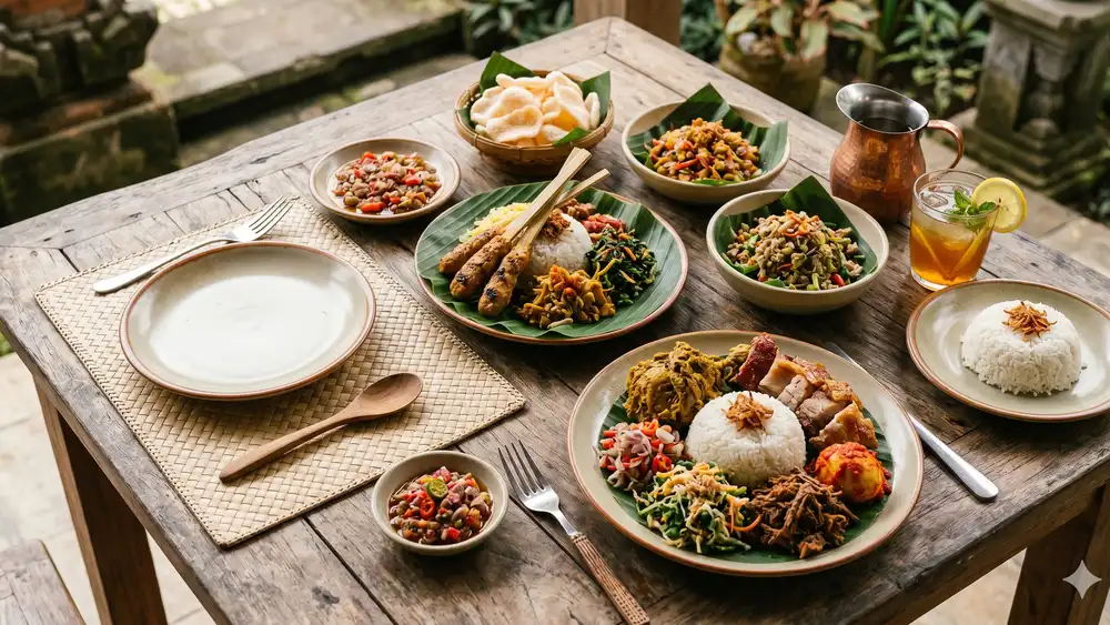 babi guling makanan khas Bali dengan kulit garing keemasan