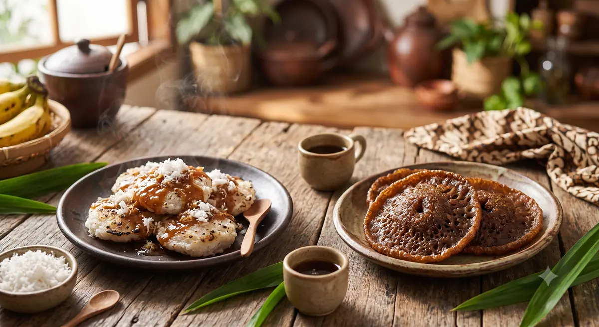 Kue rangi dan kue cucur jajanan manis khas Betawi