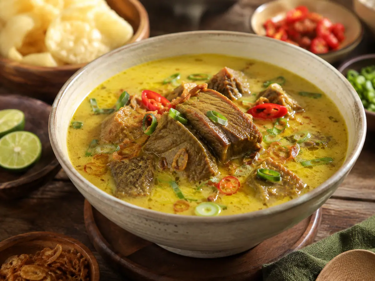 Empal gentong sebagai salah satu tujuan rute kuliner Cirebon