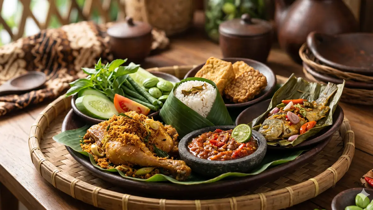 Pepes ikan khas Sunda yang dibungkus daun pisang dan dibakar