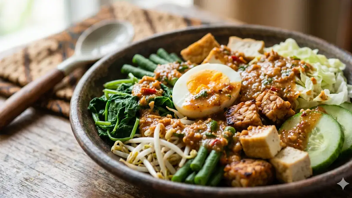 Bahan makanan sehat segar di atas meja