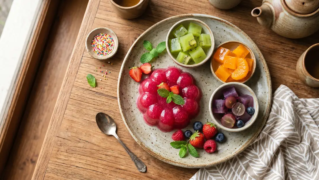Jelly Nutrijel berwarna-warni yang segar dan menarik