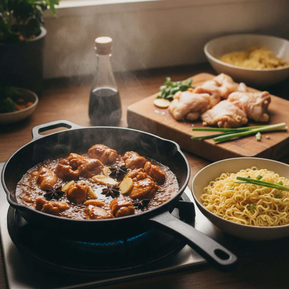 Topping ayam berbumbu untuk resep mie ayam sederhana
