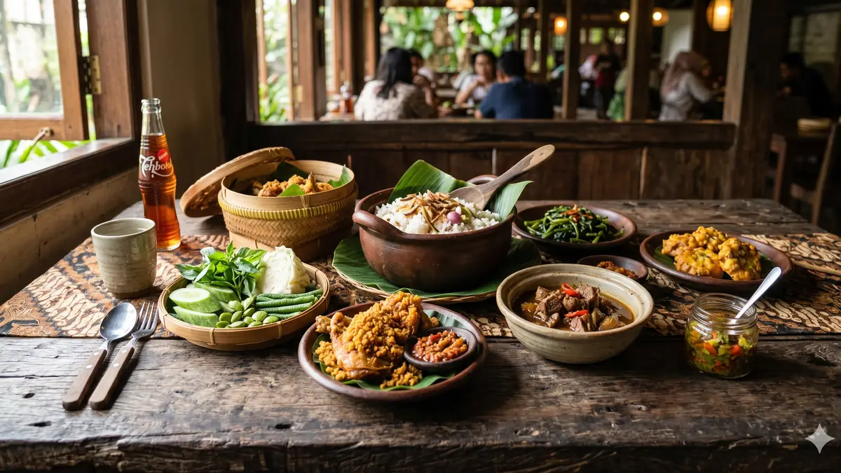 Paket nasi timbel komplit di Boemi Mitoha