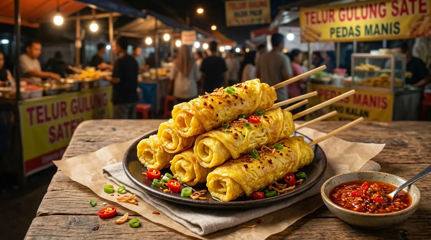 telur gulung jajanan kaki lima yang gurih dan renyah