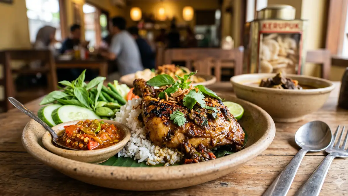 Interior warung makan kekinian dengan konsep industrial